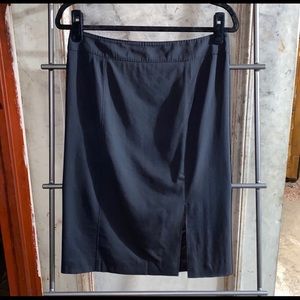 Gucci Black Wool Pencil Slit Skirt